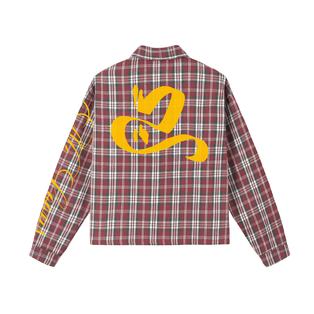 1 OF 1 S BRICK LS PLAID BOXY POLO