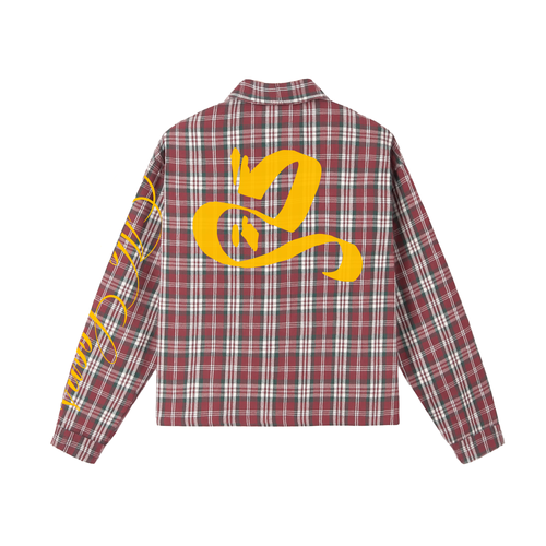 1 OF 1 S BRICK LS PLAID BOXY POLO
